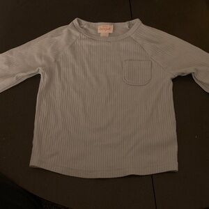 Cat & Jack Ribbed Long Sleeve Shirt in Light Gray